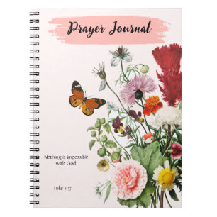 CUSTOM Scripture Verse Luke 1:37 - Prayer Journal