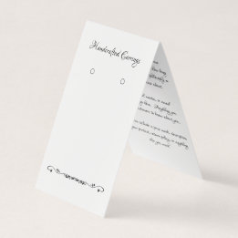 Custom Scroll Self-Standing Earring Display Card