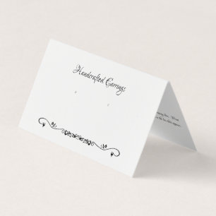 Custom Scroll Self-Standing Earring Display Card