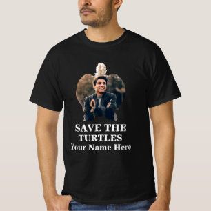 Custom sea turtle photo save the turtles marine T- T-Shirt