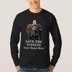Custom sea turtle photo save the turtles marine T- T-Shirt