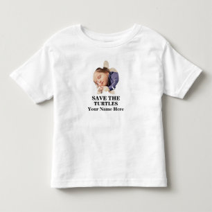 Custom sea turtle photo save the turtles marine toddler T-Shirt