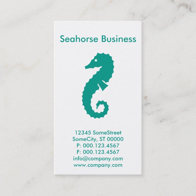 custom seahorse business card (Front)