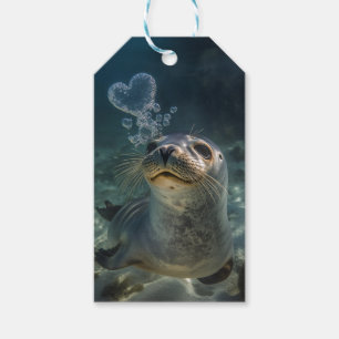 Custom Sealed With A Kiss Underwater Love Gift Tags
