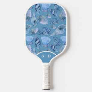 Custom Seashells Blue Ocean Sands Pickleball Paddle