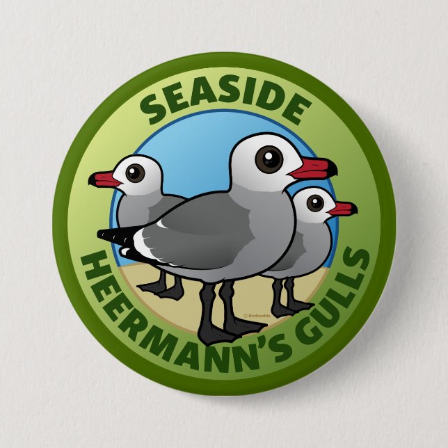 CUSTOM Seaside Heermanns Gulls 7.5 Cm Round Badge (Front)