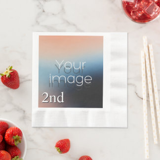 Custom second Birthday Photo paper Napkins