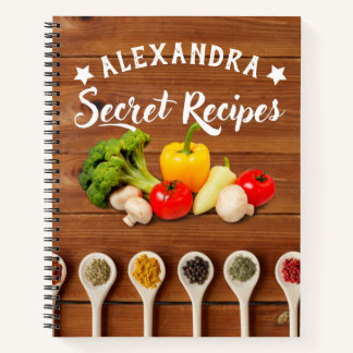 Custom Secret recipes Modern wood family Notebook
