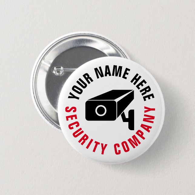 Custom security company business employee buttons (Front & Back)