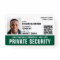 Custom Security Guard ID Photo Logo Name Green