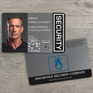 Custom Security Guard Photo ID Badge