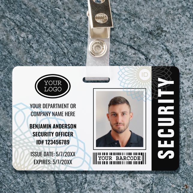 Custom Security Officer ID Photo Black Badge (Creator Uploaded)