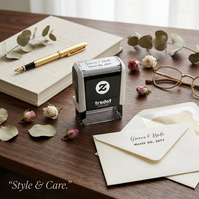 Custom Self Inking Stamp for Couples Names Date (Custom Self Inking Stamp for Couples Names Date)