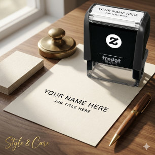 Custom Self-Inking Stamp – Name & Job Title