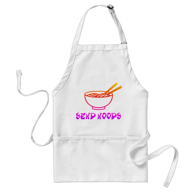 Custom Send Noods Cooking Chef Baking Pocket Apron (Front)