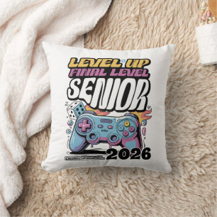 Custom Senior Class of 2026, Funny Gamer Graduate  Cushion