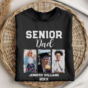 Custom Senior Dad Graduation Photo & Name T-Shirt