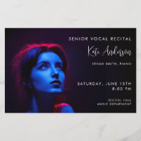 Custom Senior Recital Template Music Concert