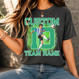 Custom senior soccer player, team name & number T-Shirt