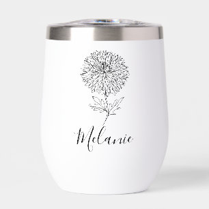 Custom September Aster Birth Flower Gift for Birth