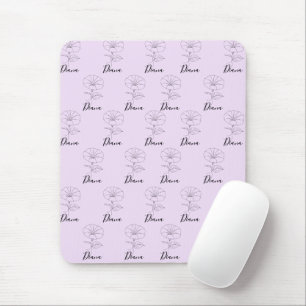 Custom September Morning Glory Birth Flower Gift Mouse Mat