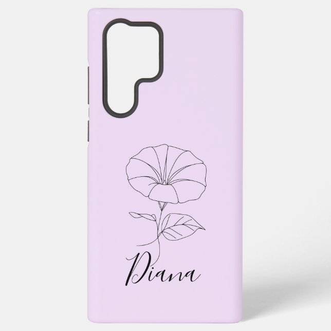 Custom September Morning Glory Birth Flower Gift  Samsung Galaxy S22 Ultra Case (Back)