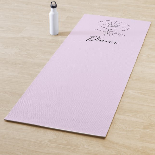 Custom September Morning Glory Birth Flower Gift  Yoga Mat (In Situ)