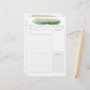 Custom Sermon Notes Stationery
