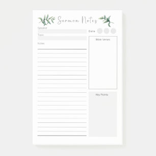 Custom Sermon Post-it Notes