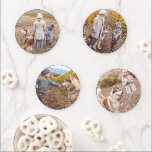 Custom Set of 4 Family Photos Coaster Set<br><div class="desc">Create a special personalised gift for parents and grandparents using 4 different family photos of kids, pets, or other fun photo memories printed onto a set of four acrylic coasters. Choose from round or square shaped coasters. Use the design tools to add your own text or upload more photos. Custom...</div>