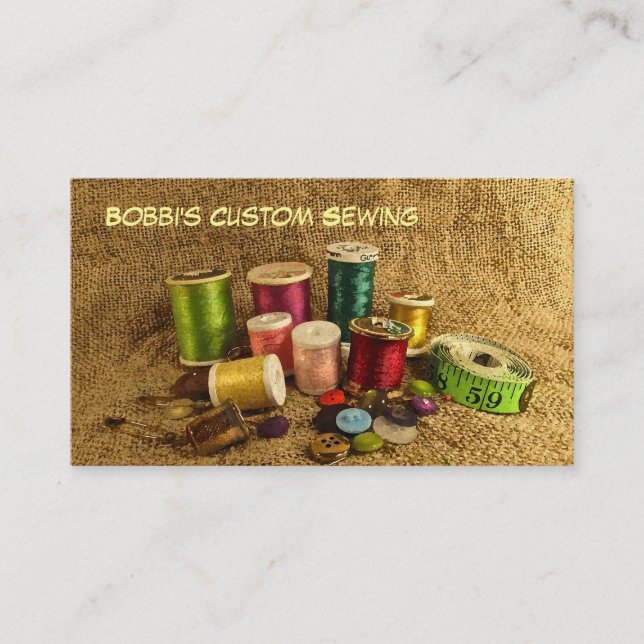 Custom Sewing Business Card (Front)