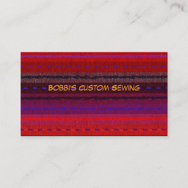 Custom Sewing Business Card (Front)