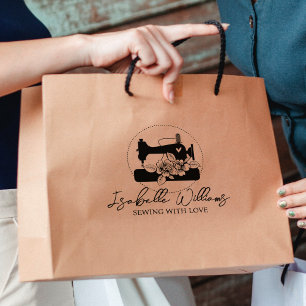 Custom Sewing Business, Large  Rubber Stamp