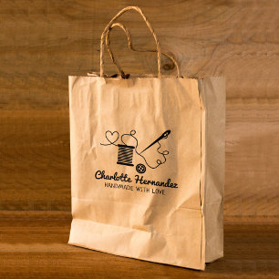 Custom Sewing Business, Large  Rubber Stamp