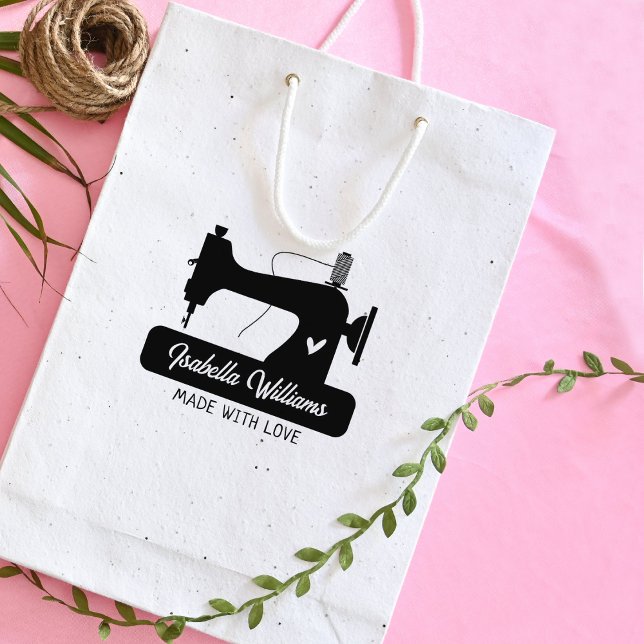 Custom Sewing Business, Large  Rubber Stamp (Creator Uploaded)