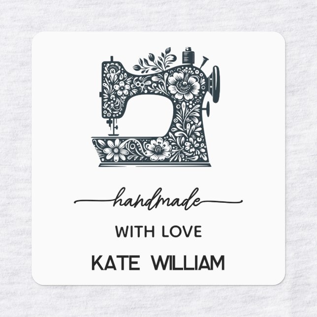 Custom Sewing Iron on label for handmade item (Design 1)