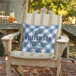 Custom Shabby Chic Country Cottage Plaid Pattern Cushion
