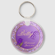 Custom Shades of Lavender Bridesmaid Keepsake