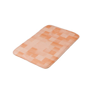 Custom Shades of Peach Fuzz Squares Bath Mat