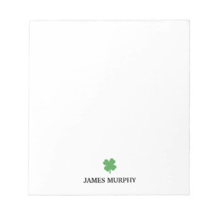 Custom Shamrock St Patricks Day Notepad