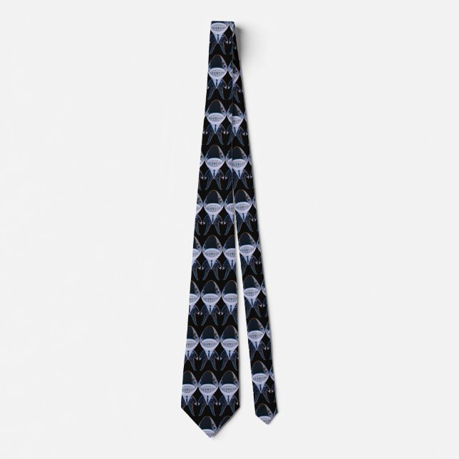 Custom shark tuxedo classy black sunglasses funny  tie (Front)