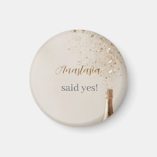 Custom She Said Yes Bridal Shower Magnet