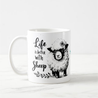 Custom Sheep Lover Mug: Life is Better on the Farm Coffee Mug