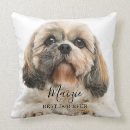 Custom Shih Tzu Dog Personalised Pet Photo Cushion