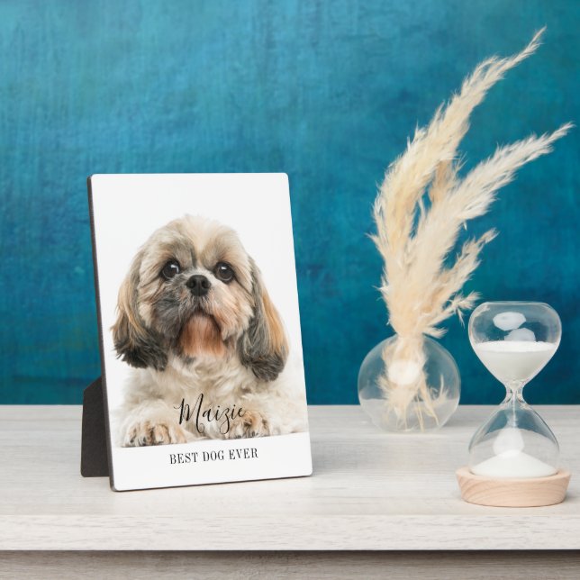 Custom Shih Tzu Personalised Pet Dog Photo Plaque (Side)
