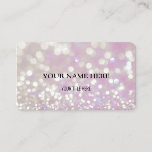 Custom Shimmering Bokeh Business Card