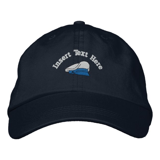 Custom Ship Captain Embroidered Hat (Front)