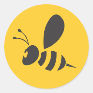 Custom Shirts :  Elegant Bee Icon Shirts Classic Round Sticker