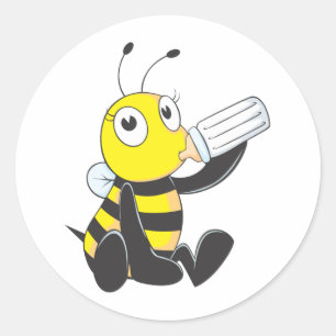 Custom Shirts : Happy Baby Bee Shirts Classic Round Sticker