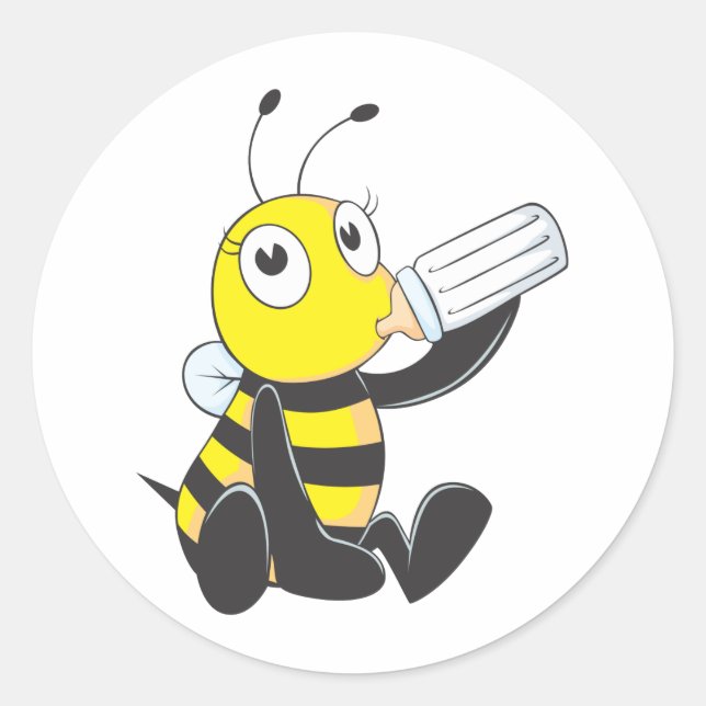 Custom Shirts : Happy Baby Bee Shirts Classic Round Sticker (Front)